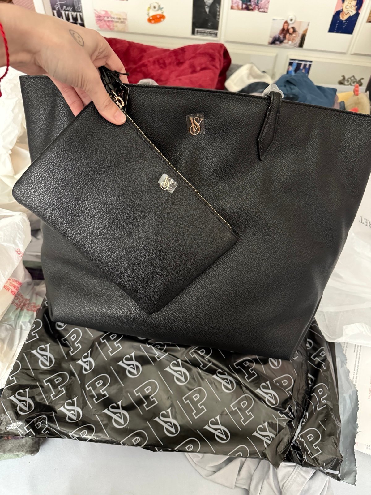 Victoria’s Secret Black Tote NEW WITH TAGS