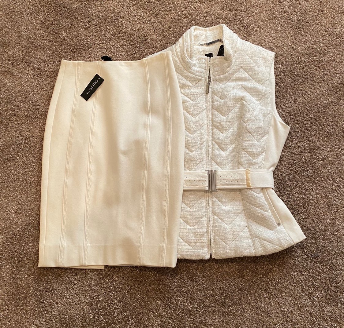 WHBM VEST AND SKIRT