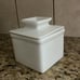 Butter bell white ceramic square shape is unique new never used