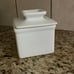 Butter bell white ceramic square shape is unique new never used