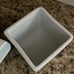 Butter bell white ceramic square shape is unique new never used