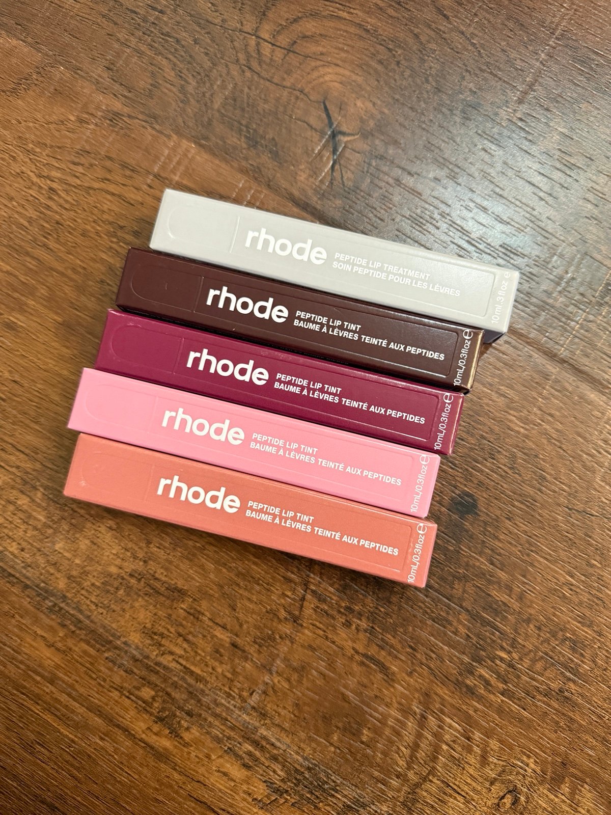 FREE SHIPPING 5pc Rhode lip tint raspberry+espresso+ribbon+toast+unscented