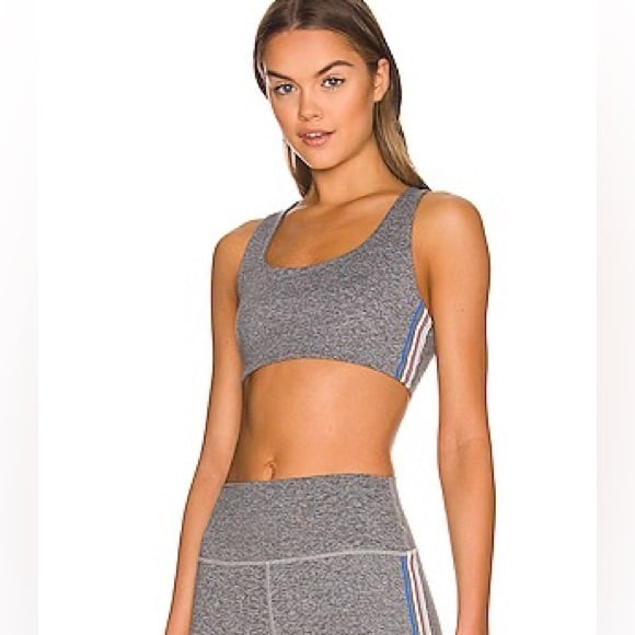 Spiritual Gangster Shaki Tech Longline Sports Bra Heather Grey Size Small