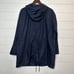 Coldwater Creek 14 Large Jacket Hood Zip Drawstrings Navy Blue Lightweight Coat