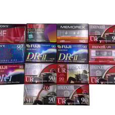 Lot of 14 NEW Blank Cassette Tapes Maxell, Sony, Fuji, etc , 90 Minutes