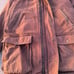 Vintage Distressed CaBelas Canvas Hunting Bomber Shearling Liner Zip Up Jacket