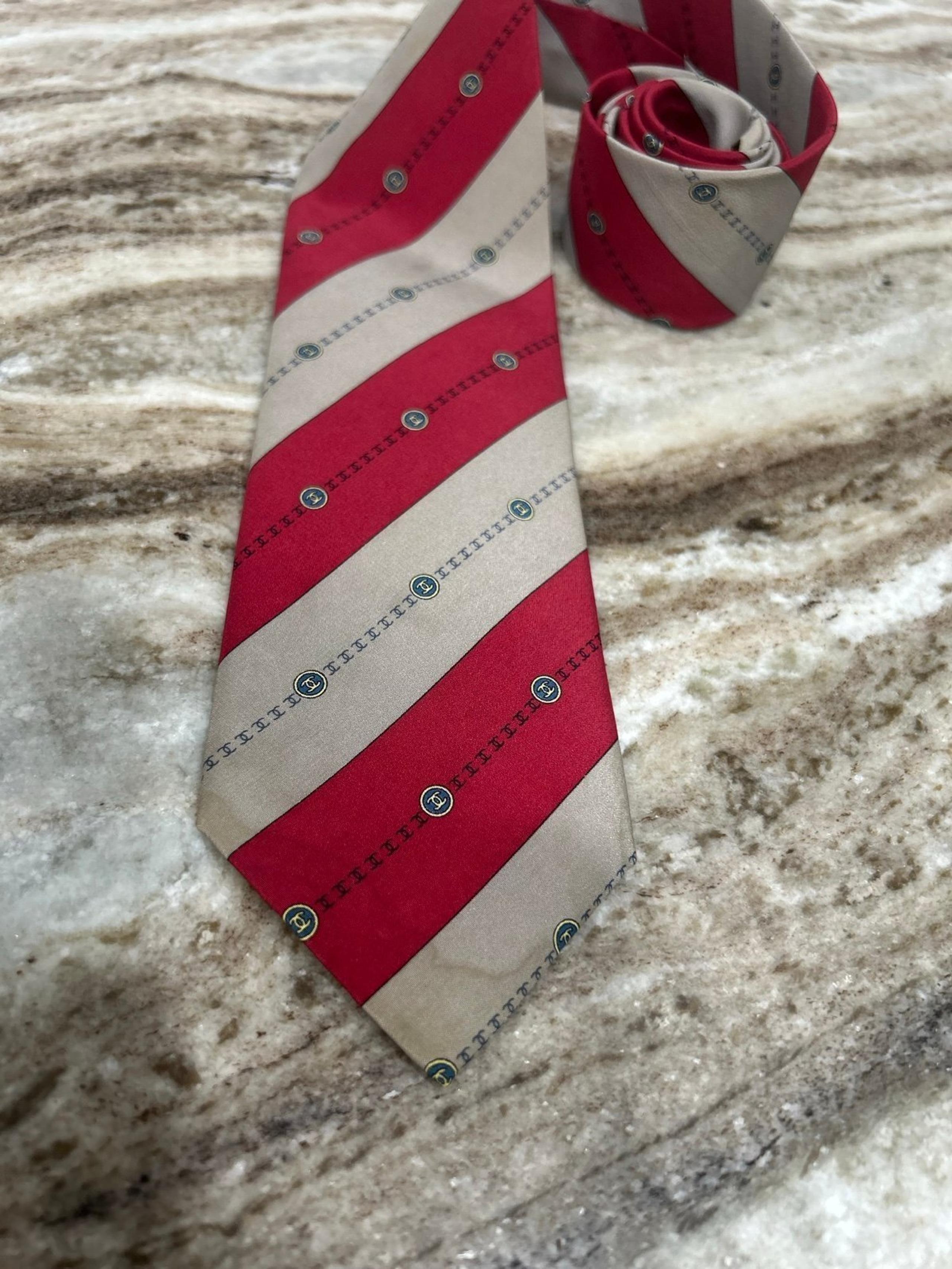 Men’s Chanel Tie 100% Silk STAINED