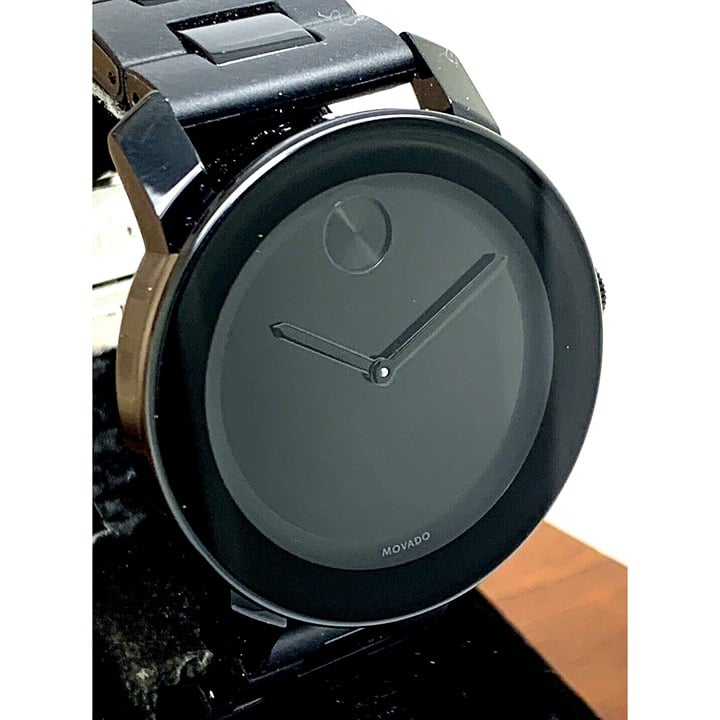Movado Men's Watch 3600047 Bold Swiss Quartz Black Dial Stainless Steel Rubber
