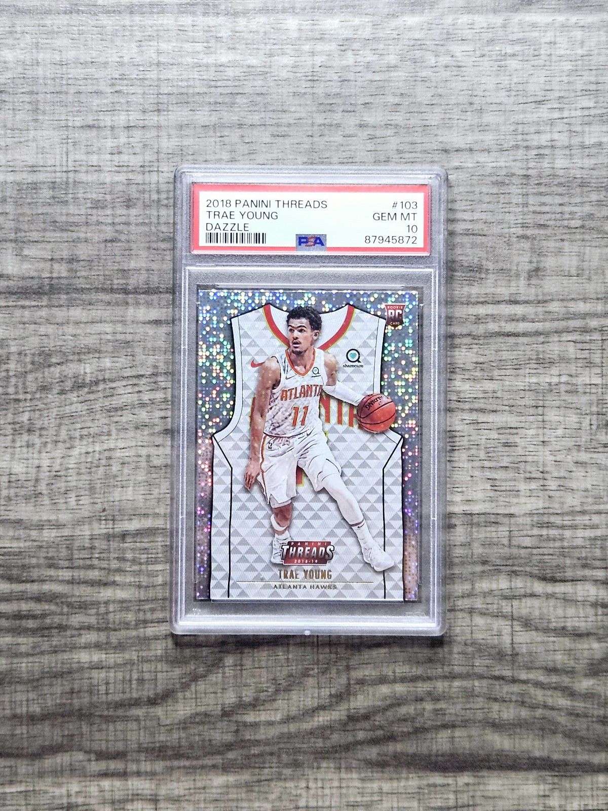 2018-19 Panini Threads Dazzle Trae Young PSA 10