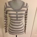 VINCE CAMUTO Gray Stripe Henley Top (XS)