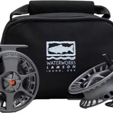 WaterWorks Lamson Liquid 3-Pack Fly Fishing Reel And Spools, Color: Smoke
