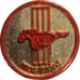 Ford Mustang red and gold metal belt buckle