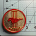 Ford Mustang red and gold metal belt buckle