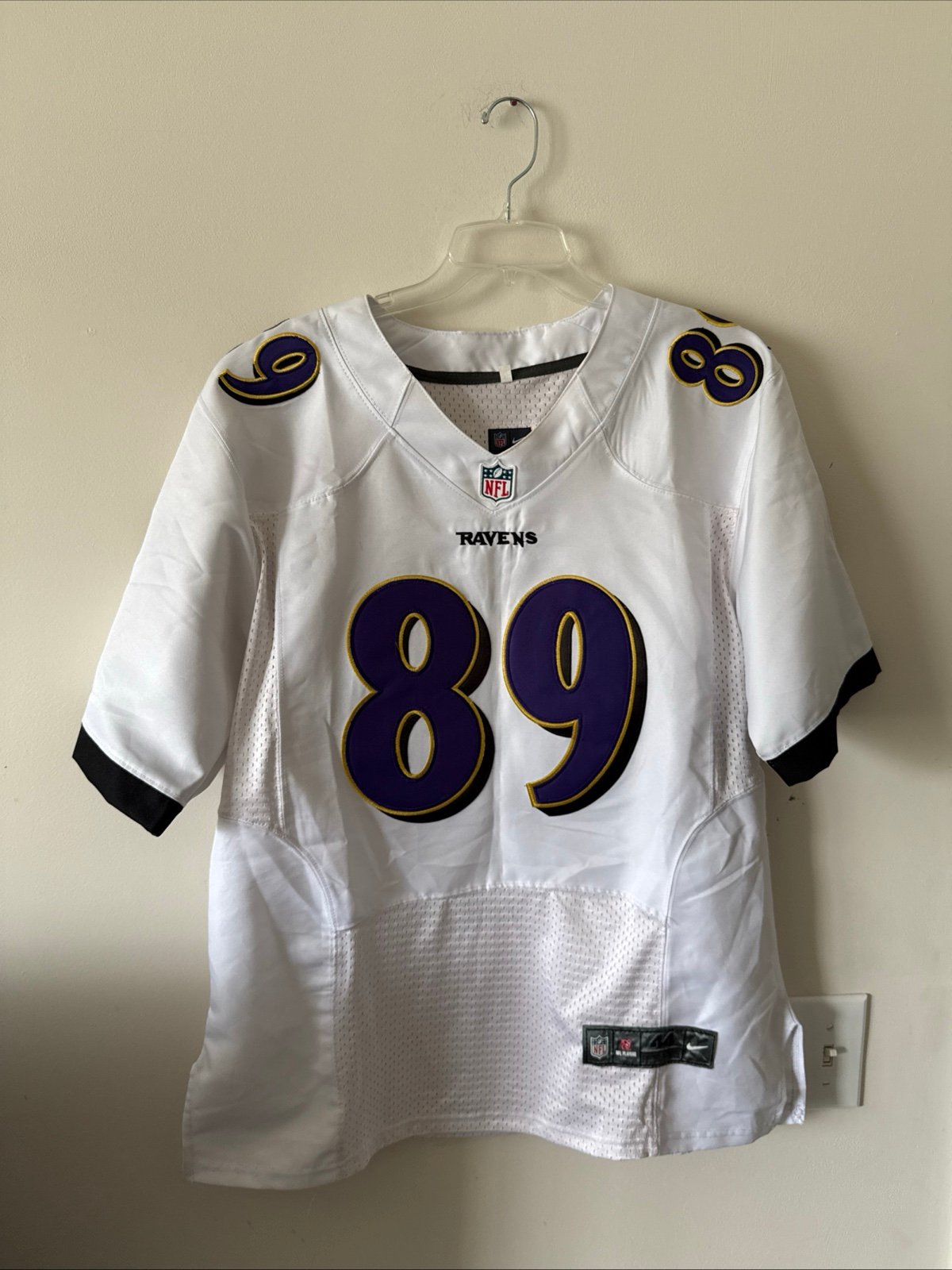 Men’s Nike Baltimore Ravens Steve Smith SR #89 Authentic Jersey Sz 44 - White