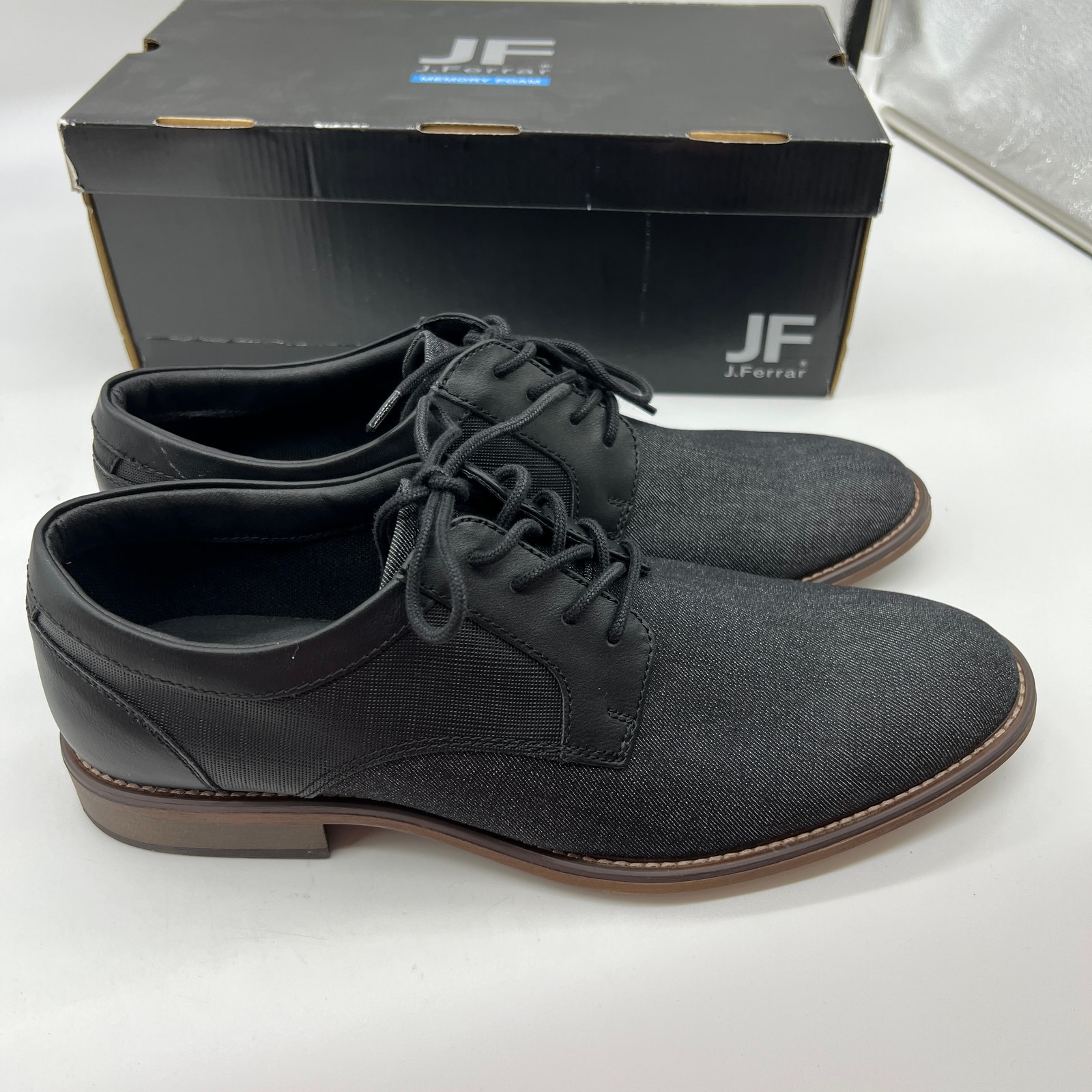 J. Ferrar Carver Oxford Shoes Black Dress Shoes Size 10.5M