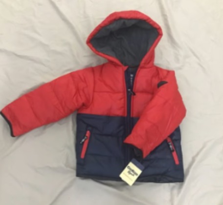 NWT OshKosh B’gosh Red Navy puffer winter jacket 3T OshKosh B'gosh