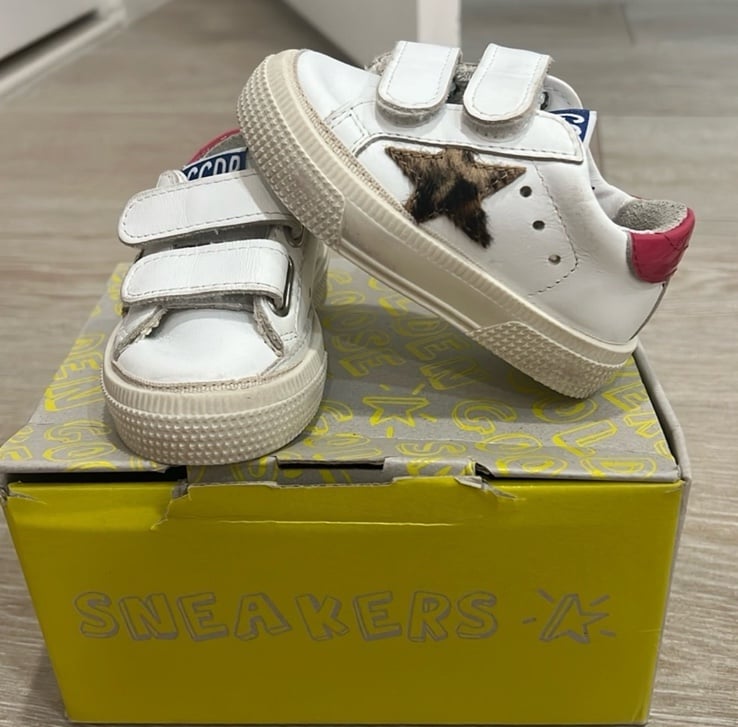 Golden Goose Toddler Girls Salmon and Leopard Star