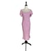 Ripe Selma Shirred Maternity Below Knee Dress Pink
