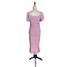 Ripe Selma Shirred Maternity Below Knee Dress Pink