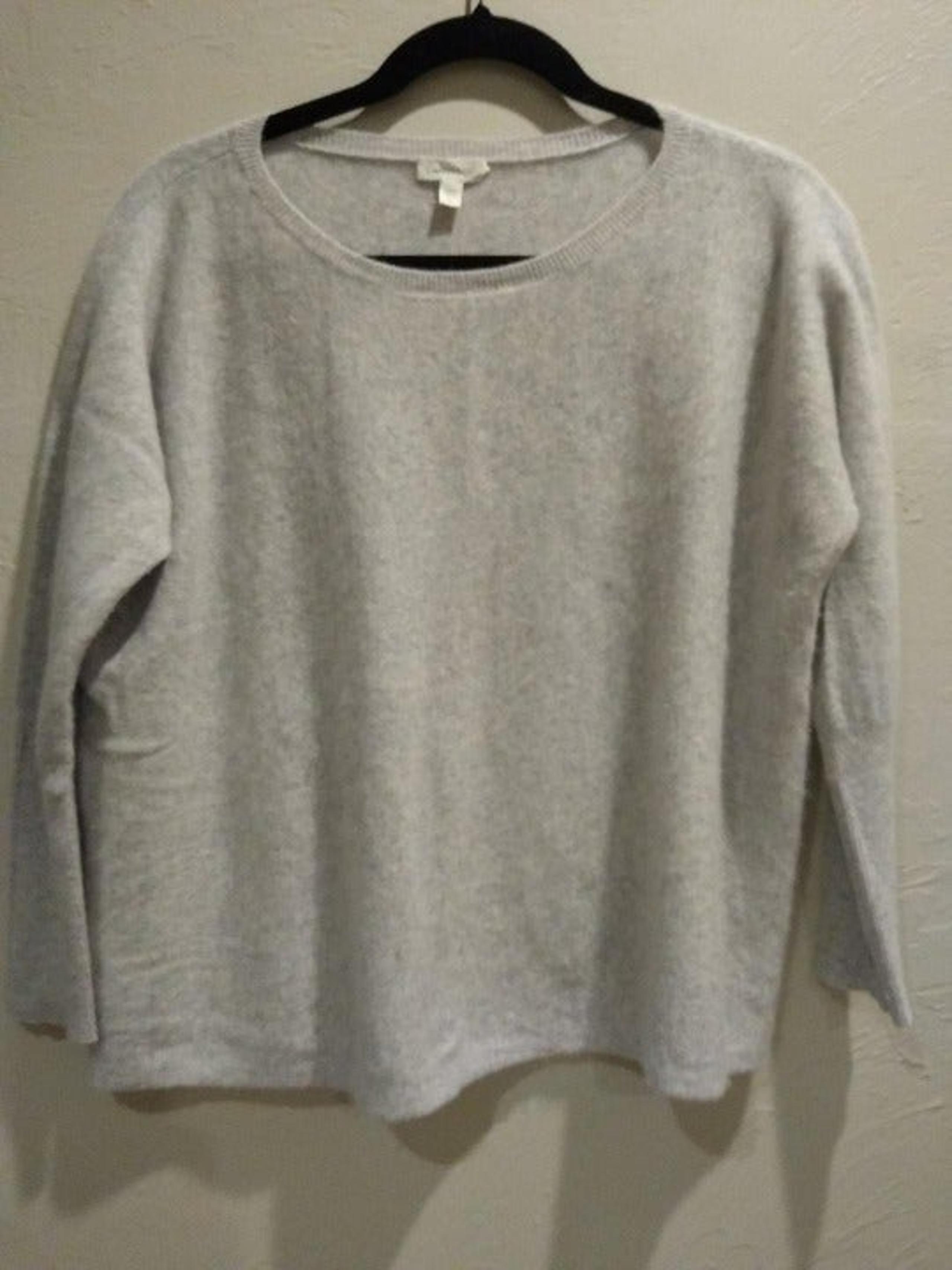 Garnet Hill 100% Cashmere Scoop Neck Pullover Sweater Sz S.
