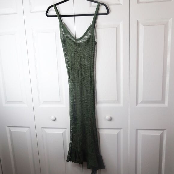House of Harlow 1960 x Revolve Green Crochet Swim Cover-Up Women's Size Small S