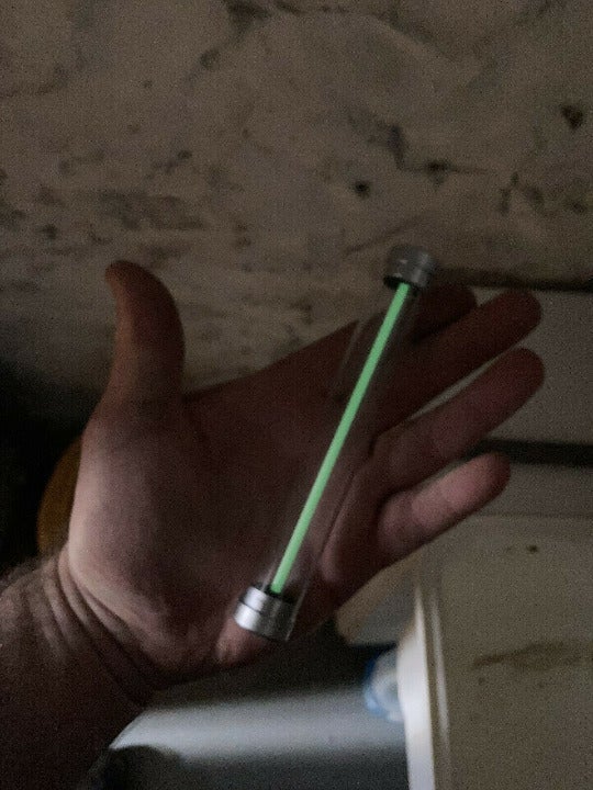 Tritium Vial Huge 5.5 Green Self-Luminous, Very Bright