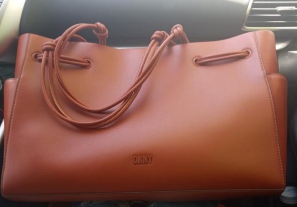 DKNY exlarge brown leather purse