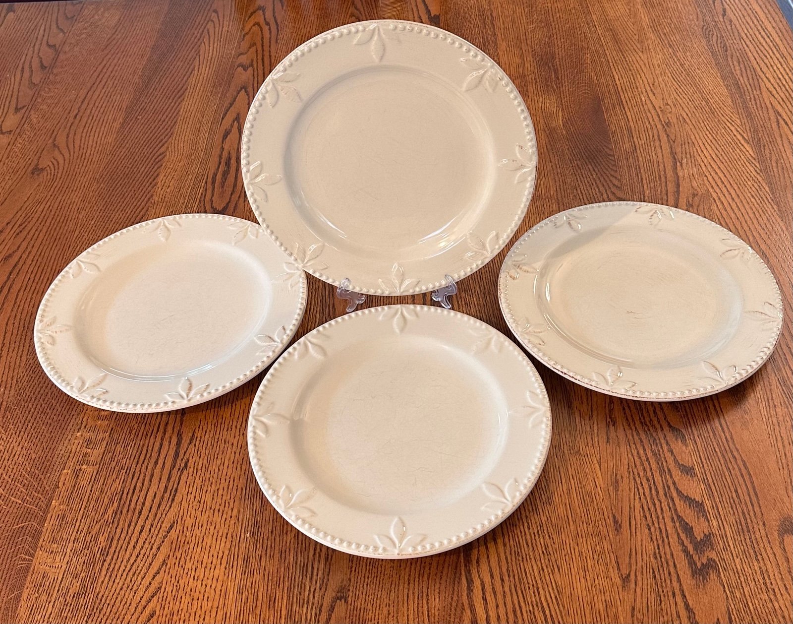 Signature Housewares Sorrento Ivory Stoneware Dinner Plates Set of 4
