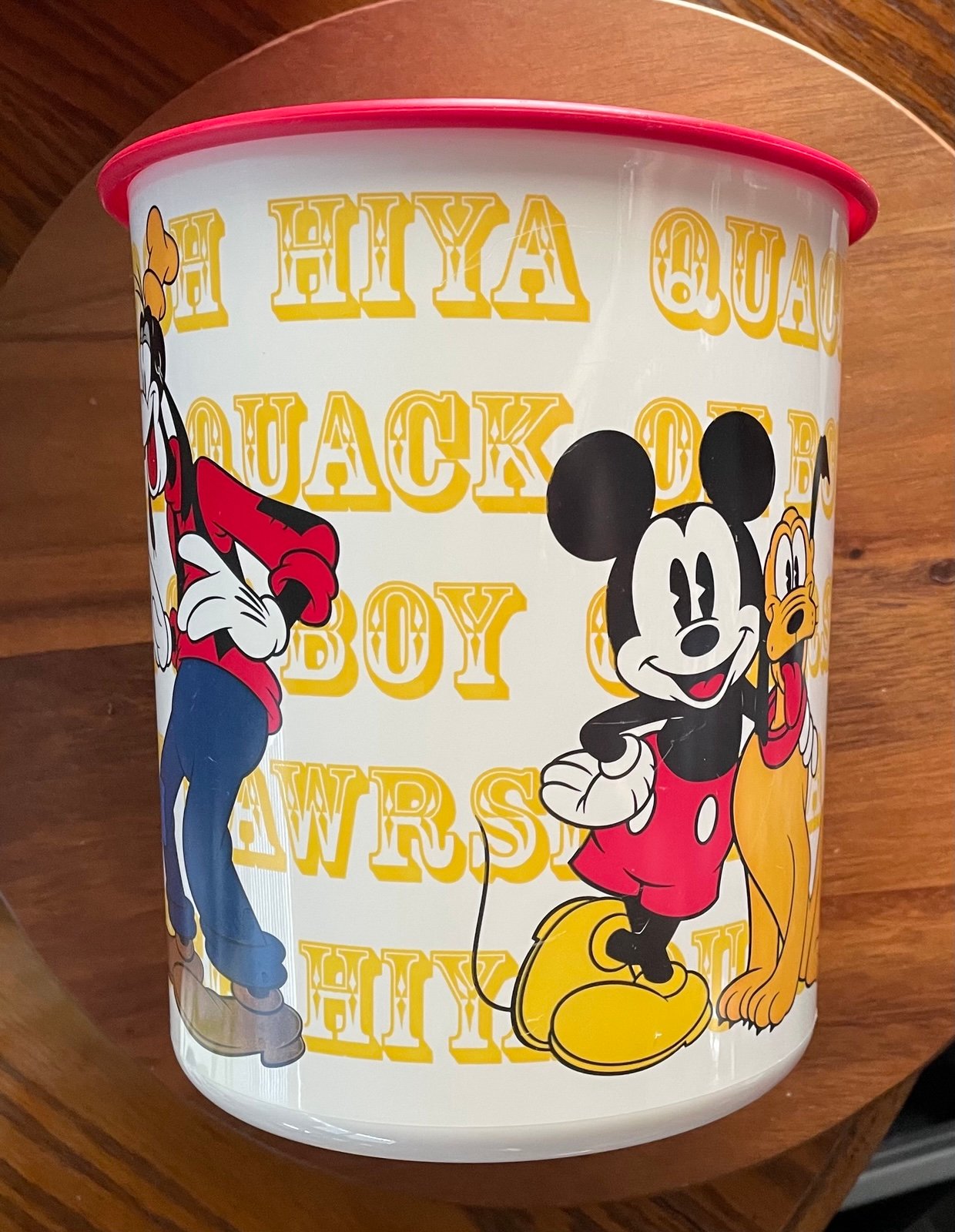 *VINTAGE* {ONLY 2 Lids} Set of 3 Tupperware “Disney” Canisters -Mickey & Friends