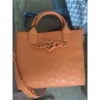 Juicy Couture Orange Satchel Bag with Chain Accent & Detachable Strap