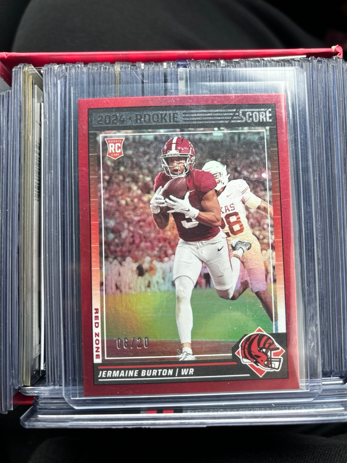NFL PANINI SCORE 2024 - Jermaine Burton Rookie card 06/20, with extra rookies