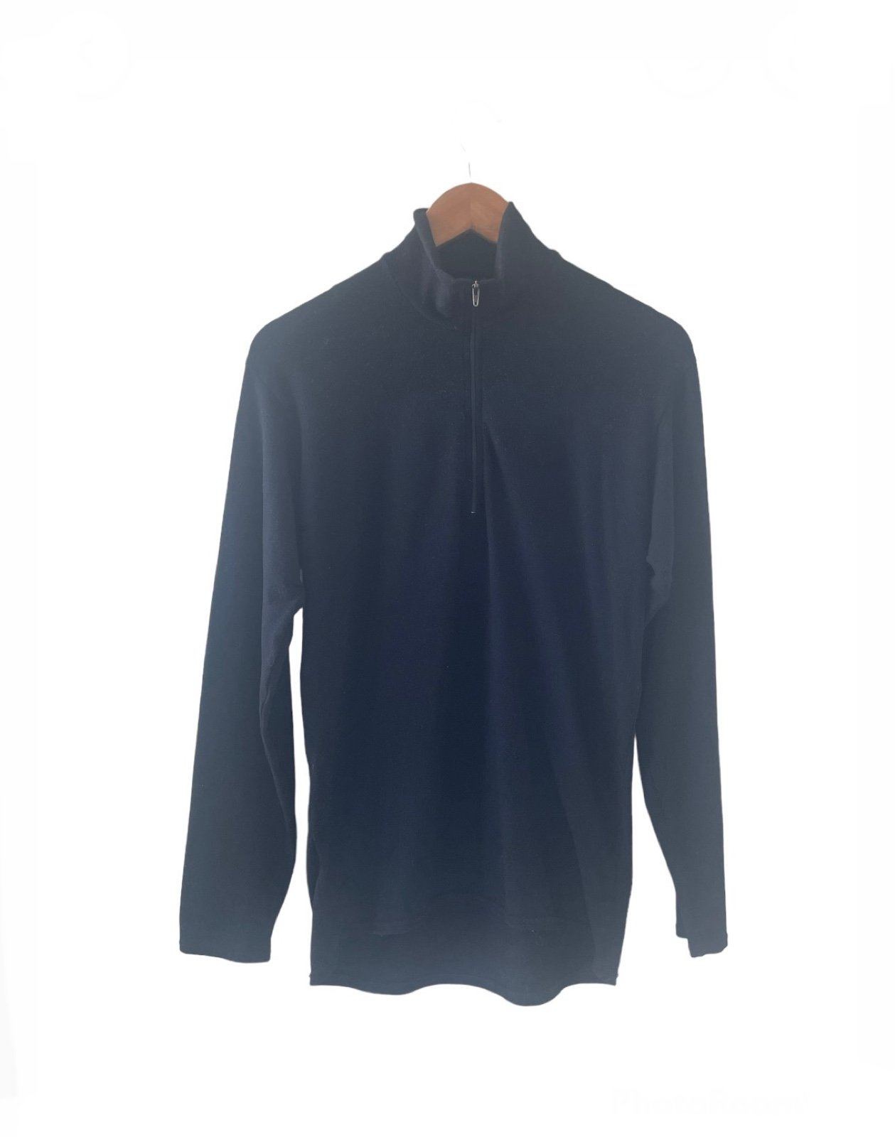 Patagonia Black Long Sleeve Stretch Capilene Quarter Zip Base Layer/ Shirt/Med