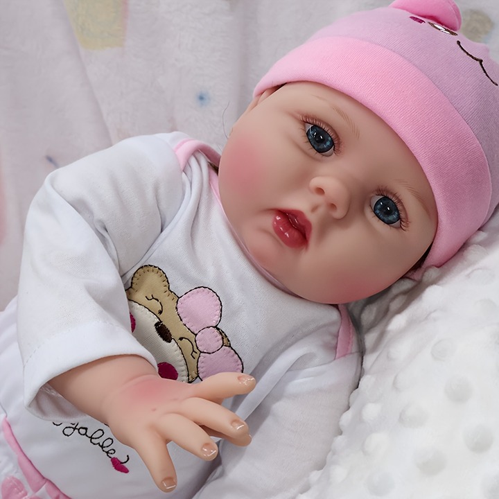 55cm/22inch Full Silicone Reborn Body Doll Lovely Birthday Gift-N2SD
