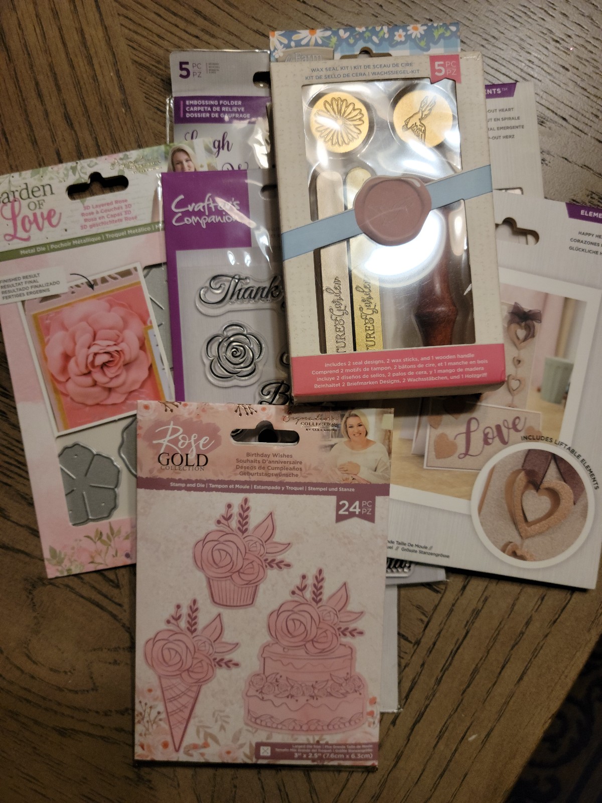 Stamps, dies, embossing folder bundle