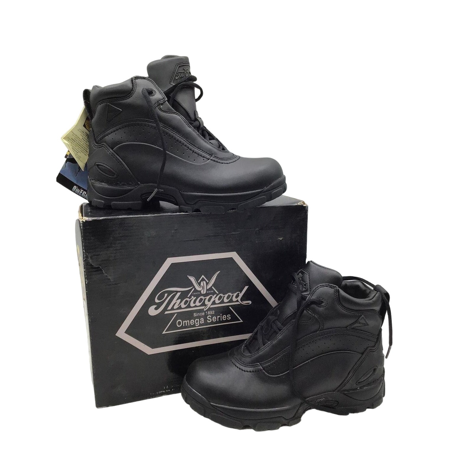 Thorogood Raven 834-6751 Men's 6 Black Raven Waterproof Omega Boots Size 7.5M