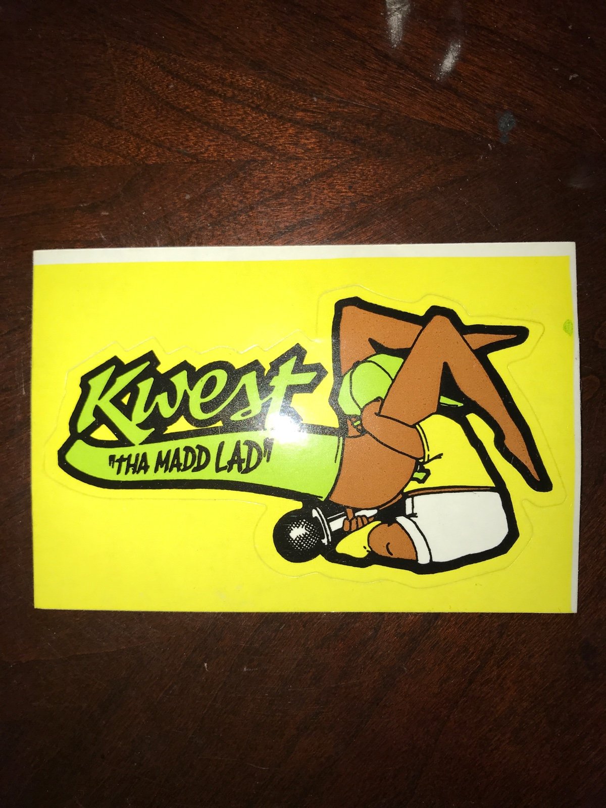 VTG Kwest Tha Madd Lad Logo Promo Sticker Rare Rap 1994 Original NOS ILL Labels