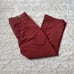 Madewell Women's Size 32 Red Corduroy Cali Demi-Boot Button Front Jeans