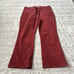 Madewell Women's Size 32 Red Corduroy Cali Demi-Boot Button Front Jeans