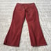 Madewell Women's Size 32 Red Corduroy Cali Demi-Boot Button Front Jeans