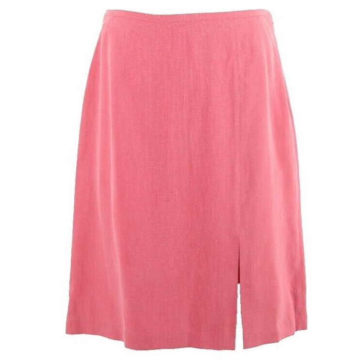 Tommy Bahama NEW 98 12 Rose Pink Left Split 100% Silk Acetate Lined Skirt