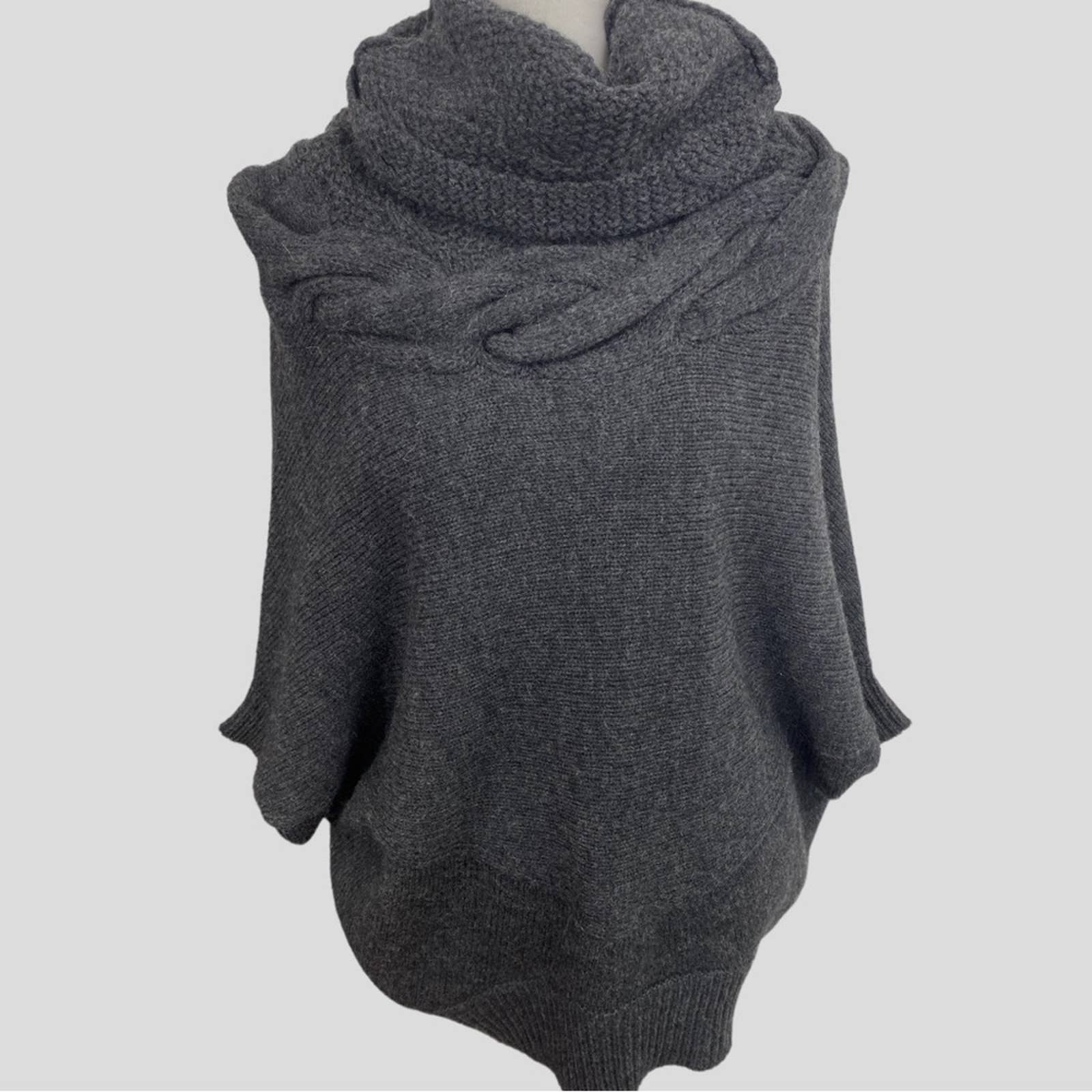 Vince Grey Cowl Neck Dolman Sleeve Sweater