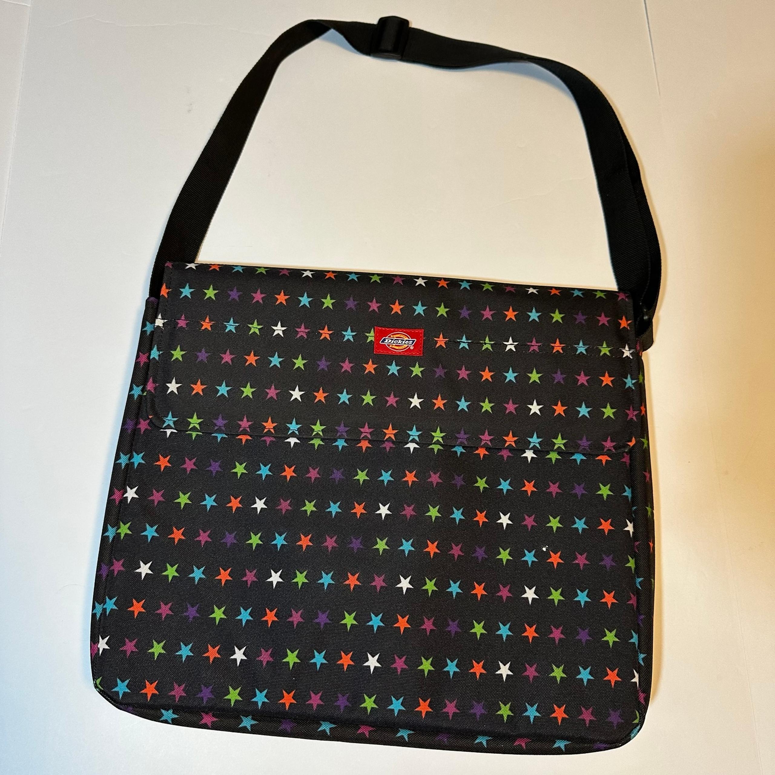 Y2K Dickies Laptop Messenger Bag Multicolor Stars Carrying Case NWOT