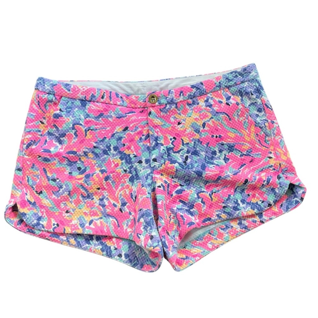 Lilly Pulitzer Adie Shorts in Coco Coral Crab Sz 6