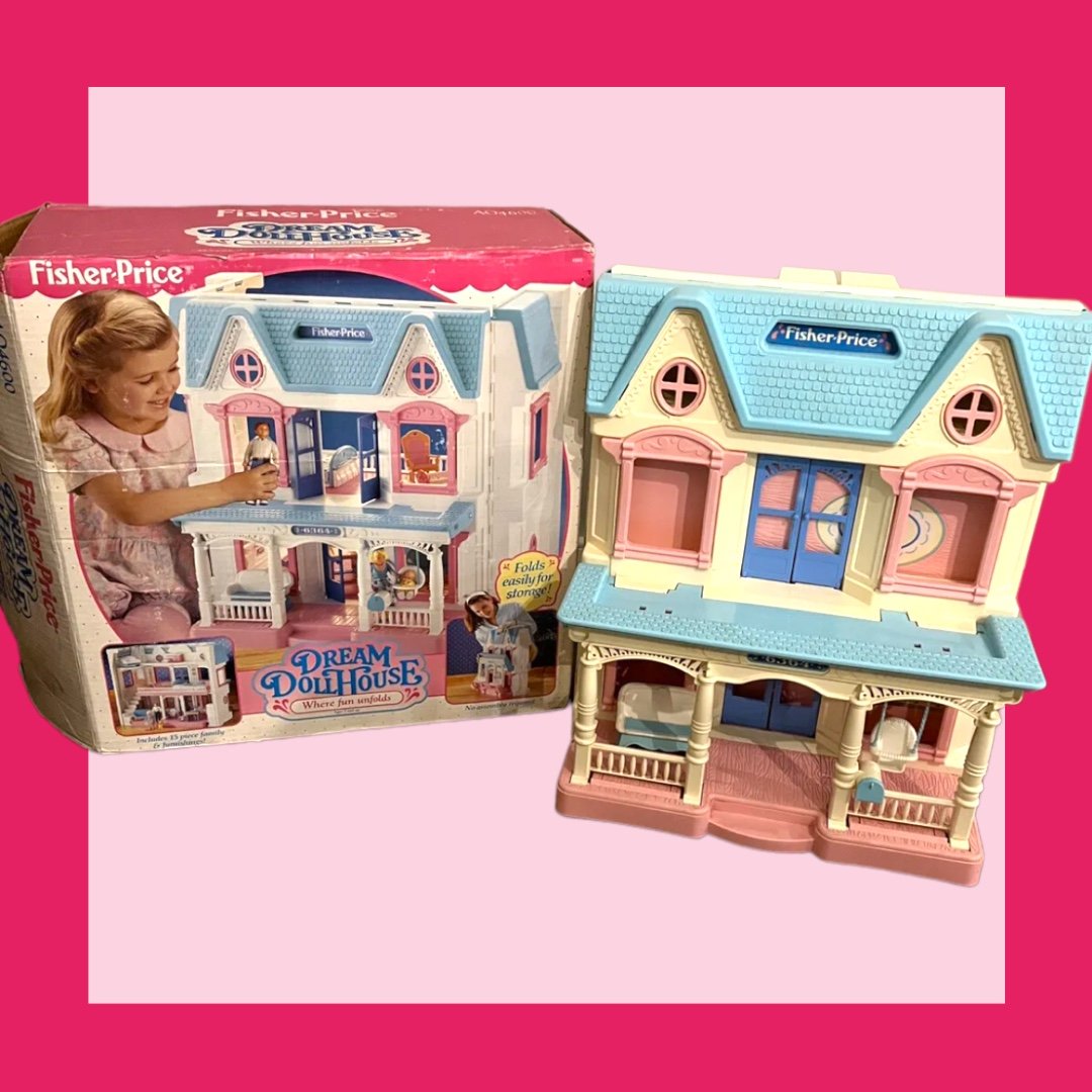 Loving family DREAM DOLLHOUSE w box! Furniture family swing set bundle lot