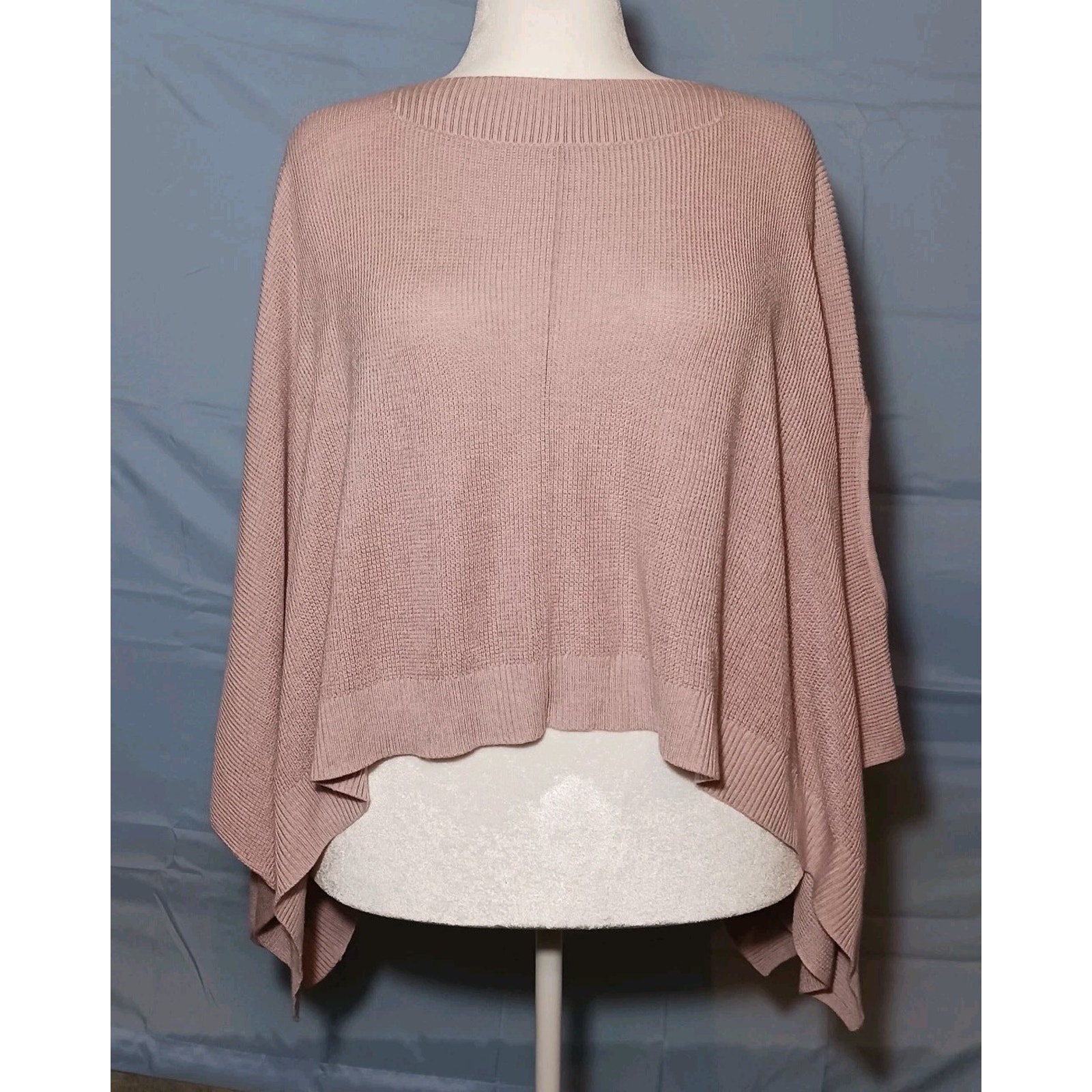 Lululemon Pale Pink Divinity Poncho Sweater Cape Shawl Wrap One Size FLAWED