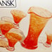 DANSK Cocktail Set 6 PIECE-Pitcher TUMBLERS ORANGE TWIST NEW IN BOX