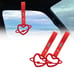 BRAND NEW 2PCS SPACE HEART RED JDM TSURIKAWA RING Red Handle Strap Drift Charm