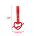 BRAND NEW 2PCS SPACE HEART RED JDM TSURIKAWA RING Red Handle Strap Drift Charm