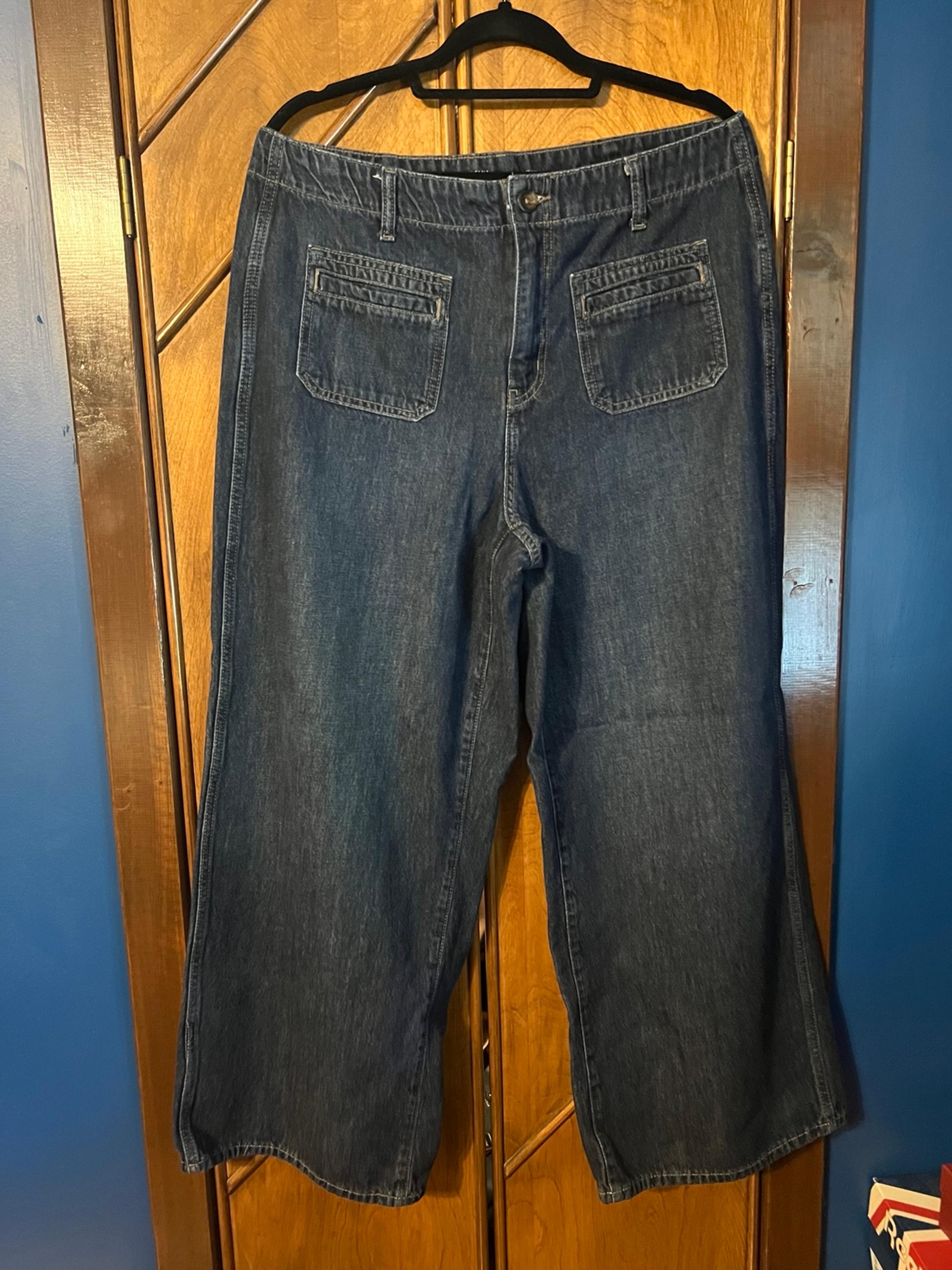 Old Navy Wide Leg Jeans - Size 14 - Vintage Utility Style