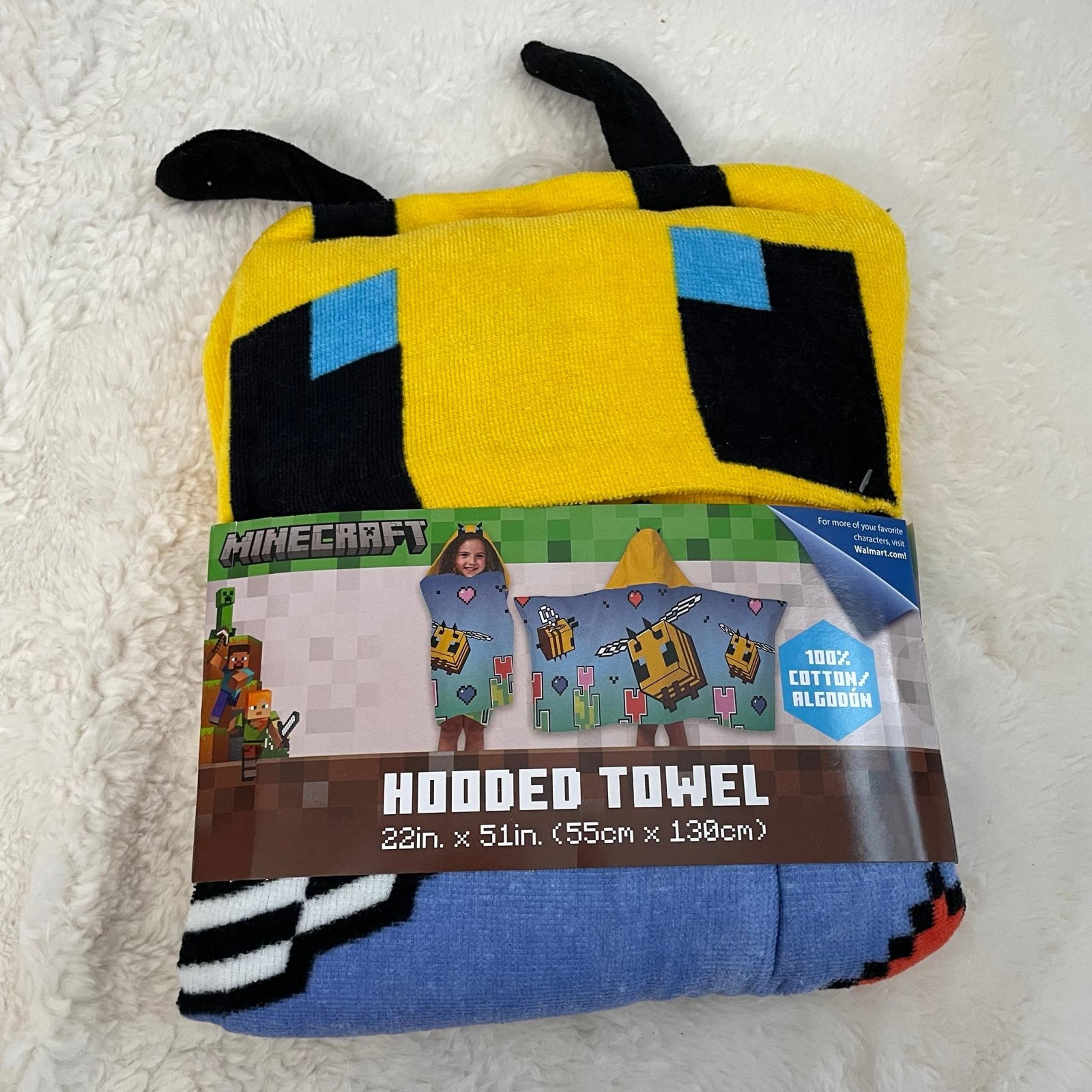 Minecraft Kids Cotton Hooded Towel - Soft, Absorbent and Fun!